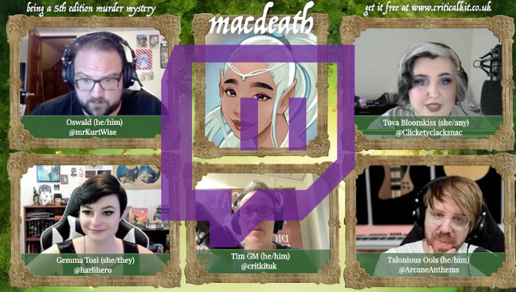 Macdeath a murder mystery set in the Feywild, one shot adventures, one shot rpg, one shot dnd