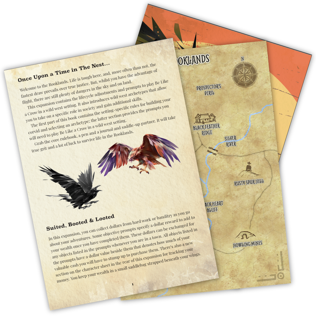 Fistful of Feathers a Western setting for Be Like A Crow solo RPG