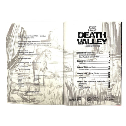 Death Valley Quick Start - A horror/western TTRPG