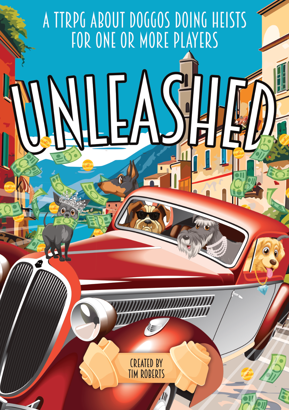 The book cover of TTRPG called Unleashed for one to more players, a creative writing tool