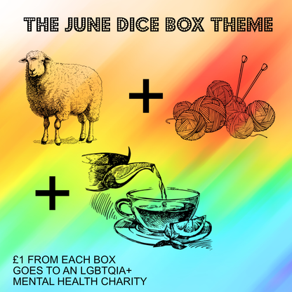 dice subscription box, TTRPG subscription box for role playing games and dice goblins