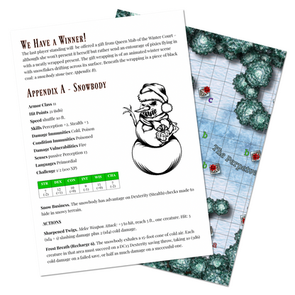 A Yuletide Snowball Massacre - DND one shot, Christmas one shot, festive one shot, dnd one shot adventure