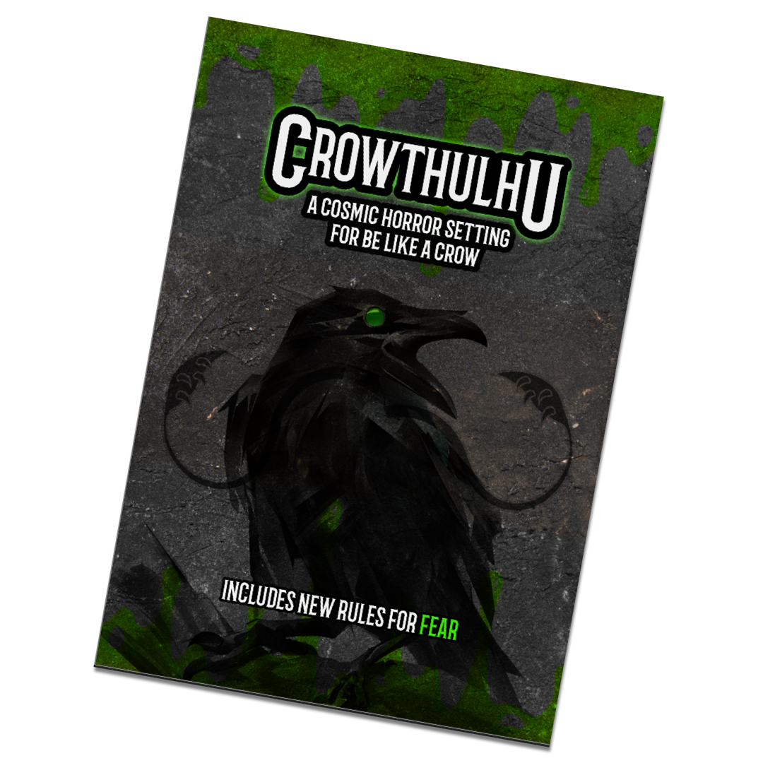 Crowthulhu a cosmic horror setting for Be Like A Crow, solo replaying, solo RPG